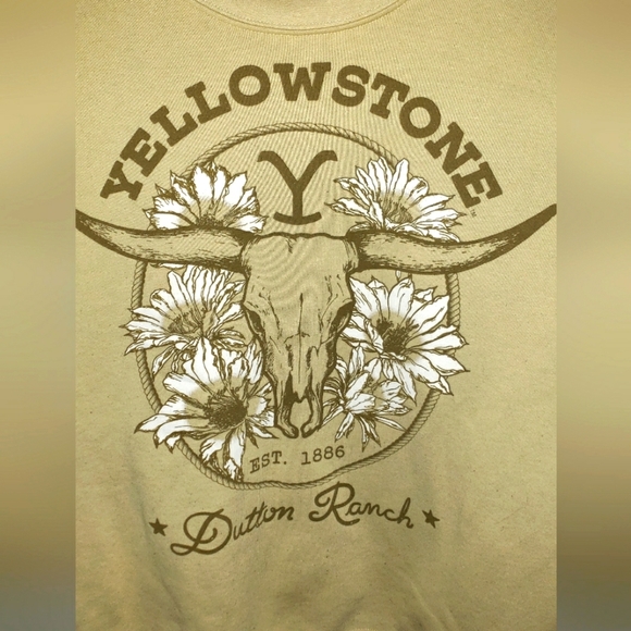 Yellowstone, Dutton Ranch, Western Style, Crewneck, Pullover, Fleece Sweatshirt - Picture 5 of 7